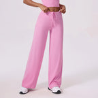High-Waist Wide-Leg Drawstring Pants