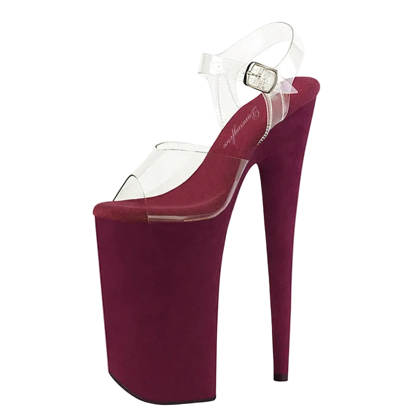 10 Inch Suede Platform Pole Dance Sandals – 10" Heel